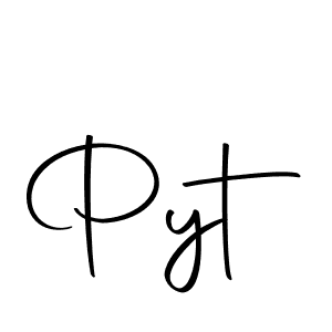 Create a beautiful signature design for name Pyt. With this signature (Autography-DOLnW) fonts, you can make a handwritten signature for free. Pyt signature style 10 images and pictures png