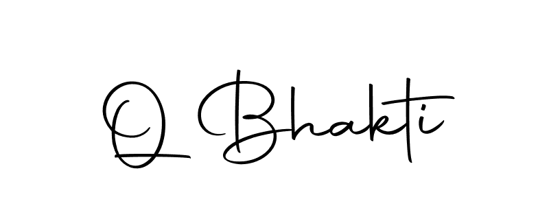 How to make Q Bhakti name signature. Use Autography-DOLnW style for creating short signs online. This is the latest handwritten sign. Q Bhakti signature style 10 images and pictures png