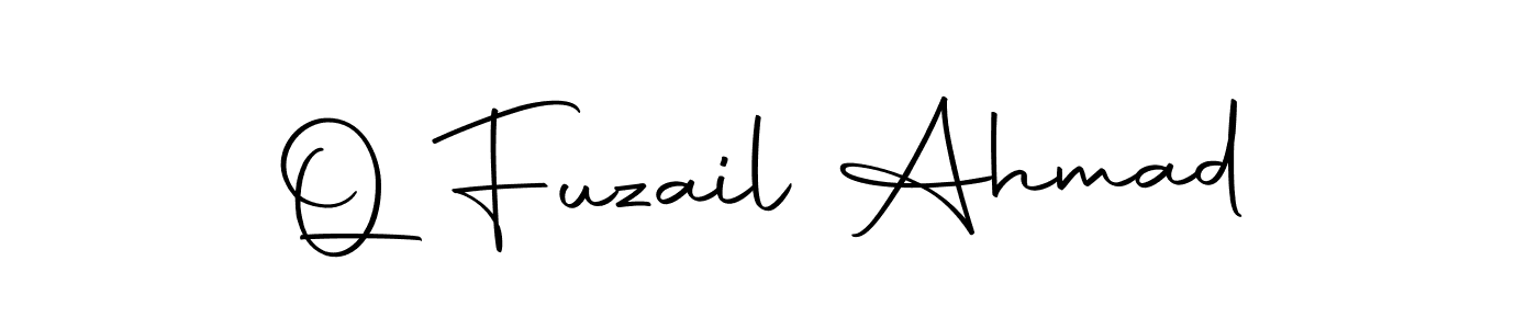 Here are the top 10 professional signature styles for the name Q Fuzail Ahmad. These are the best autograph styles you can use for your name. Q Fuzail Ahmad signature style 10 images and pictures png