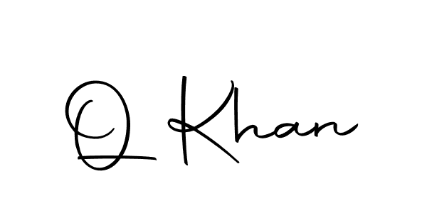 You should practise on your own different ways (Autography-DOLnW) to write your name (Q Khan) in signature. don't let someone else do it for you. Q Khan signature style 10 images and pictures png