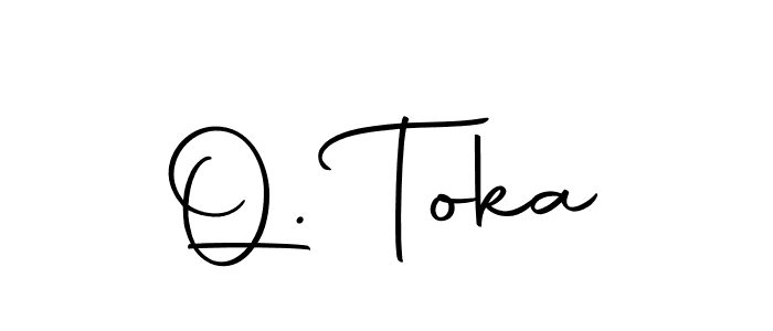 You should practise on your own different ways (Autography-DOLnW) to write your name (Q. Toka) in signature. don't let someone else do it for you. Q. Toka signature style 10 images and pictures png