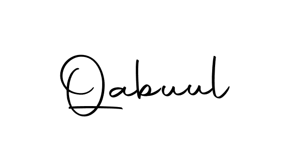 Use a signature maker to create a handwritten signature online. With this signature software, you can design (Autography-DOLnW) your own signature for name Qabuul. Qabuul signature style 10 images and pictures png