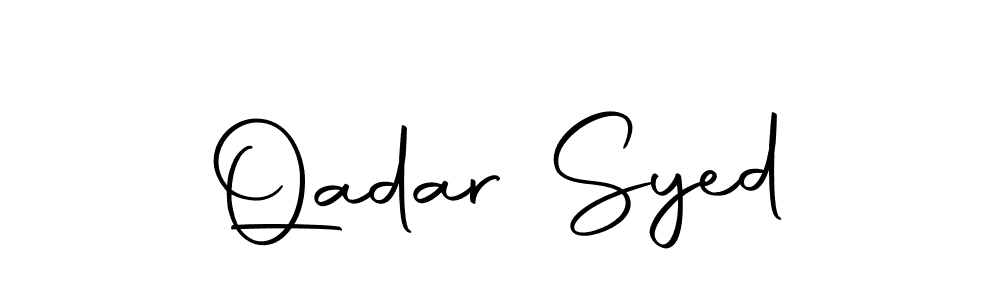 Make a beautiful signature design for name Qadar Syed. Use this online signature maker to create a handwritten signature for free. Qadar Syed signature style 10 images and pictures png