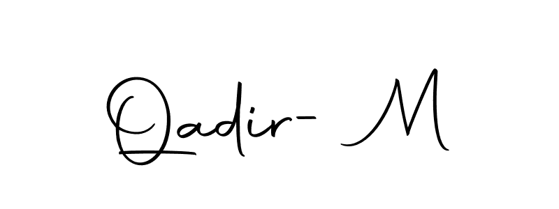 You should practise on your own different ways (Autography-DOLnW) to write your name (Qadir- M) in signature. don't let someone else do it for you. Qadir- M signature style 10 images and pictures png