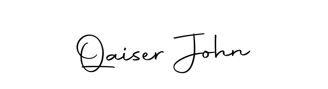 You should practise on your own different ways (Autography-DOLnW) to write your name (Qaiser John) in signature. don't let someone else do it for you. Qaiser John signature style 10 images and pictures png