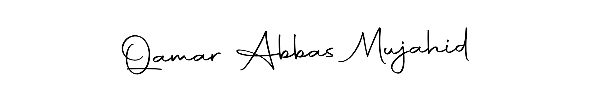 Create a beautiful signature design for name Qamar Abbas Mujahid. With this signature (Autography-DOLnW) fonts, you can make a handwritten signature for free. Qamar Abbas Mujahid signature style 10 images and pictures png