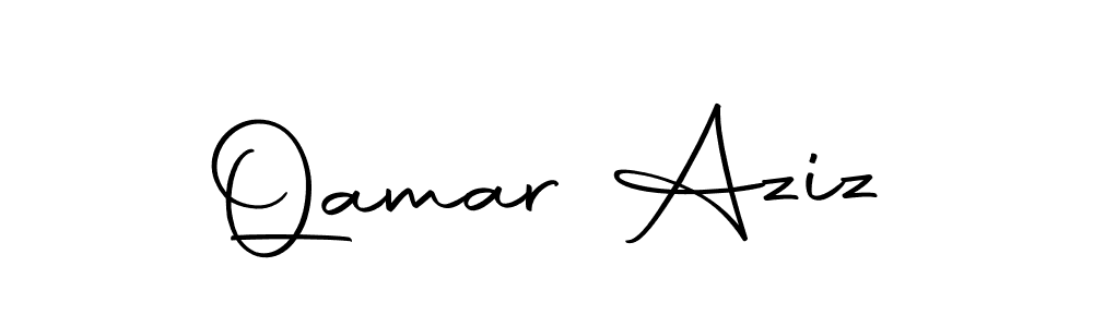 Qamar Aziz stylish signature style. Best Handwritten Sign (Autography-DOLnW) for my name. Handwritten Signature Collection Ideas for my name Qamar Aziz. Qamar Aziz signature style 10 images and pictures png