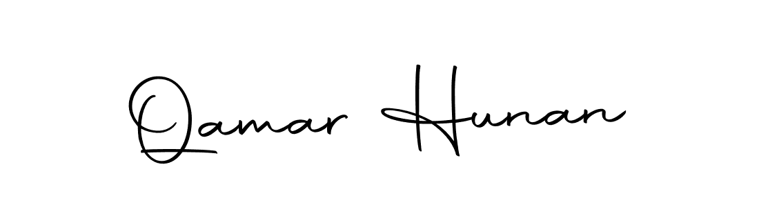 Make a beautiful signature design for name Qamar Hunan. With this signature (Autography-DOLnW) style, you can create a handwritten signature for free. Qamar Hunan signature style 10 images and pictures png