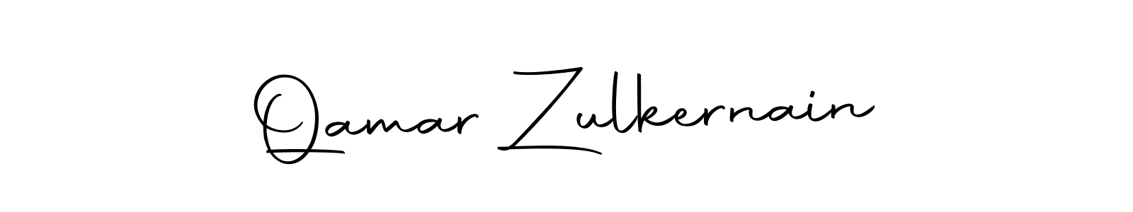 How to make Qamar Zulkernain name signature. Use Autography-DOLnW style for creating short signs online. This is the latest handwritten sign. Qamar Zulkernain signature style 10 images and pictures png