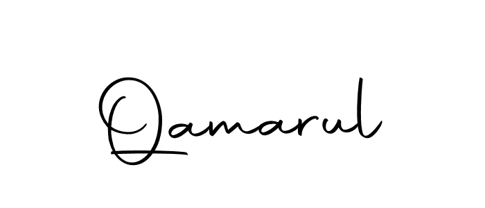 Design your own signature with our free online signature maker. With this signature software, you can create a handwritten (Autography-DOLnW) signature for name Qamarul. Qamarul signature style 10 images and pictures png