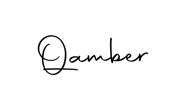 Make a beautiful signature design for name Qamber. Use this online signature maker to create a handwritten signature for free. Qamber signature style 10 images and pictures png