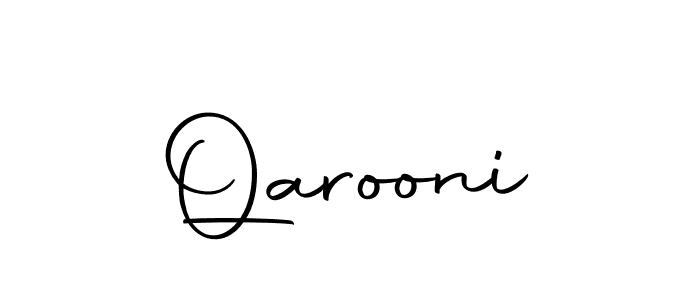 Use a signature maker to create a handwritten signature online. With this signature software, you can design (Autography-DOLnW) your own signature for name Qarooni. Qarooni signature style 10 images and pictures png