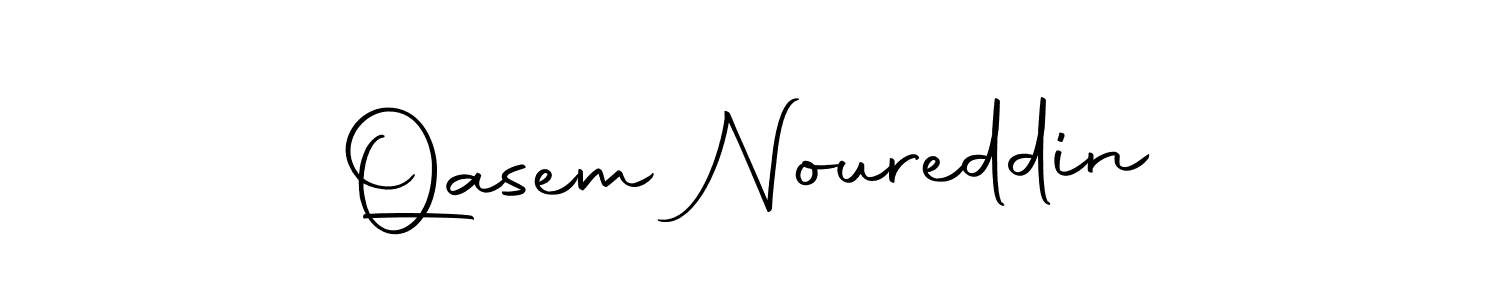 Make a beautiful signature design for name Qasem Noureddin. With this signature (Autography-DOLnW) style, you can create a handwritten signature for free. Qasem Noureddin signature style 10 images and pictures png