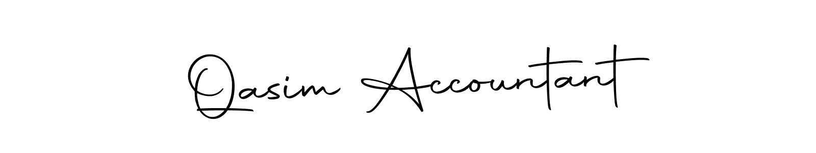 How to make Qasim Accountant name signature. Use Autography-DOLnW style for creating short signs online. This is the latest handwritten sign. Qasim Accountant signature style 10 images and pictures png