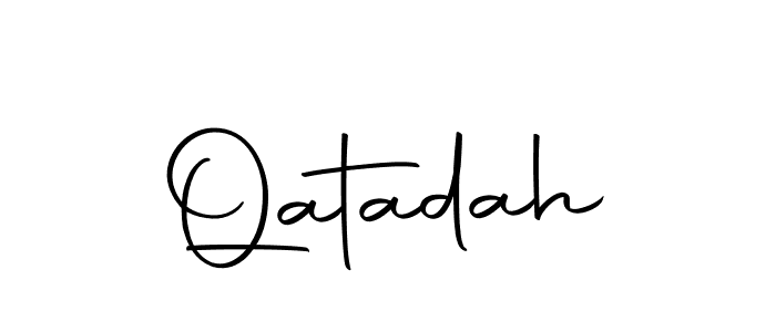 Make a beautiful signature design for name Qatadah. Use this online signature maker to create a handwritten signature for free. Qatadah signature style 10 images and pictures png