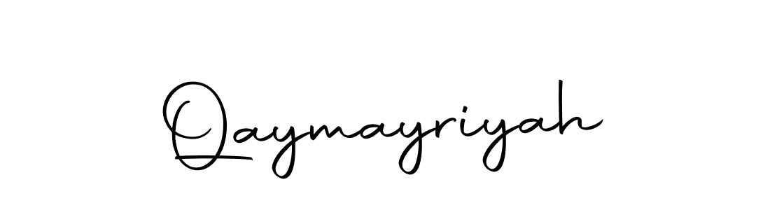Create a beautiful signature design for name Qaymayriyah. With this signature (Autography-DOLnW) fonts, you can make a handwritten signature for free. Qaymayriyah signature style 10 images and pictures png