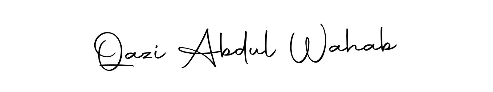 Make a beautiful signature design for name Qazi Abdul Wahab. With this signature (Autography-DOLnW) style, you can create a handwritten signature for free. Qazi Abdul Wahab signature style 10 images and pictures png