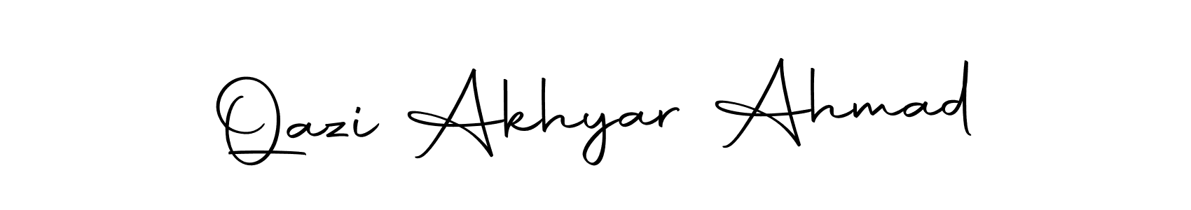 Create a beautiful signature design for name Qazi Akhyar Ahmad. With this signature (Autography-DOLnW) fonts, you can make a handwritten signature for free. Qazi Akhyar Ahmad signature style 10 images and pictures png