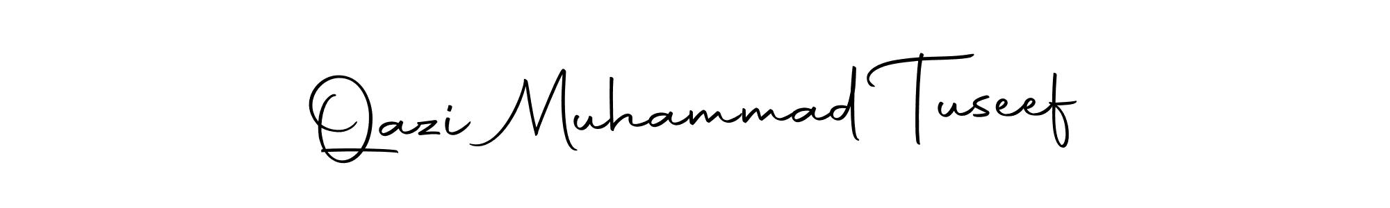 How to make Qazi Muhammad Tuseef name signature. Use Autography-DOLnW style for creating short signs online. This is the latest handwritten sign. Qazi Muhammad Tuseef signature style 10 images and pictures png