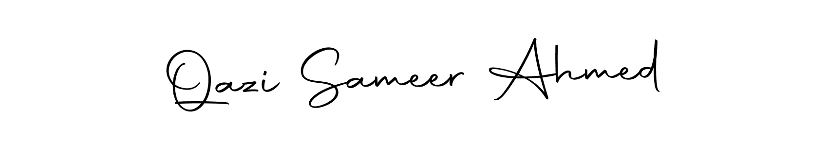 Qazi Sameer Ahmed stylish signature style. Best Handwritten Sign (Autography-DOLnW) for my name. Handwritten Signature Collection Ideas for my name Qazi Sameer Ahmed. Qazi Sameer Ahmed signature style 10 images and pictures png