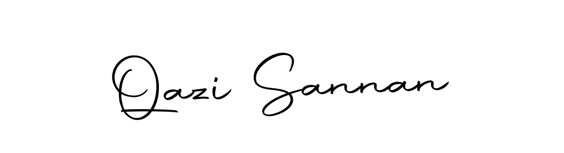 Design your own signature with our free online signature maker. With this signature software, you can create a handwritten (Autography-DOLnW) signature for name Qazi Sannan. Qazi Sannan signature style 10 images and pictures png