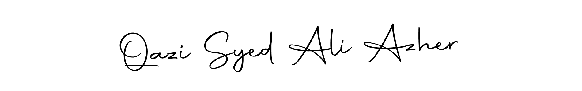 The best way (Autography-DOLnW) to make a short signature is to pick only two or three words in your name. The name Qazi Syed Ali Azher include a total of six letters. For converting this name. Qazi Syed Ali Azher signature style 10 images and pictures png