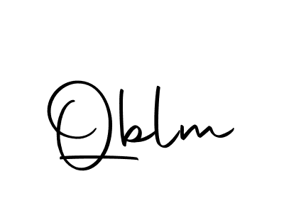 Design your own signature with our free online signature maker. With this signature software, you can create a handwritten (Autography-DOLnW) signature for name Qblm. Qblm signature style 10 images and pictures png