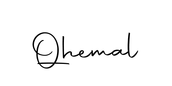 How to make Qhemal signature? Autography-DOLnW is a professional autograph style. Create handwritten signature for Qhemal name. Qhemal signature style 10 images and pictures png