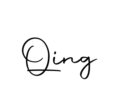 Make a beautiful signature design for name Qing. With this signature (Autography-DOLnW) style, you can create a handwritten signature for free. Qing signature style 10 images and pictures png