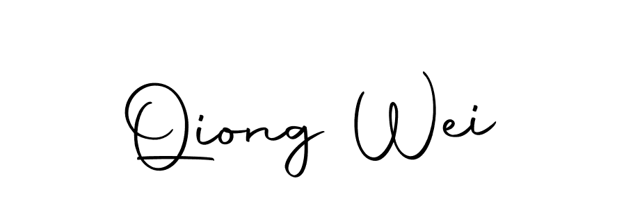 How to make Qiong Wei name signature. Use Autography-DOLnW style for creating short signs online. This is the latest handwritten sign. Qiong Wei signature style 10 images and pictures png