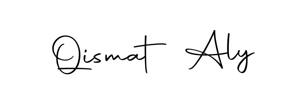 Create a beautiful signature design for name Qismat Aly. With this signature (Autography-DOLnW) fonts, you can make a handwritten signature for free. Qismat Aly signature style 10 images and pictures png