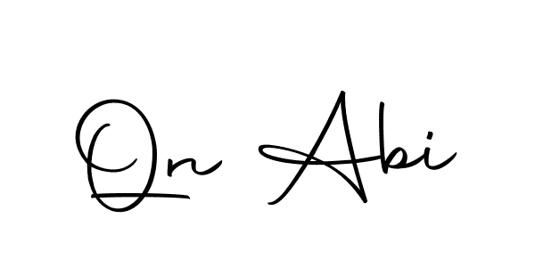 Design your own signature with our free online signature maker. With this signature software, you can create a handwritten (Autography-DOLnW) signature for name Qn Abi. Qn Abi signature style 10 images and pictures png