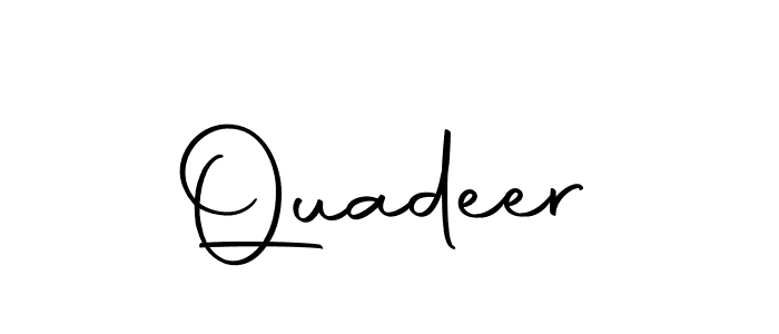 How to make Quadeer name signature. Use Autography-DOLnW style for creating short signs online. This is the latest handwritten sign. Quadeer signature style 10 images and pictures png