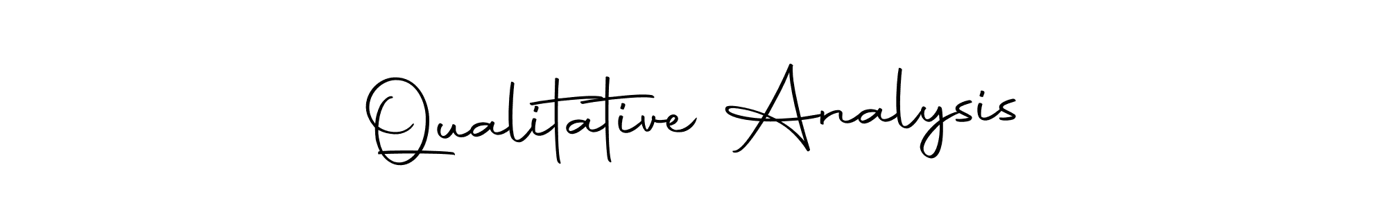 How to make Qualitative Analysis name signature. Use Autography-DOLnW style for creating short signs online. This is the latest handwritten sign. Qualitative Analysis signature style 10 images and pictures png