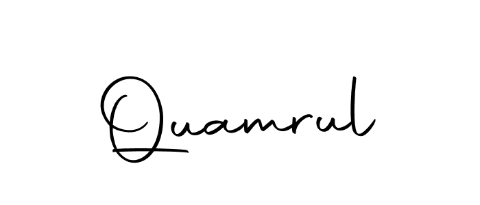 Use a signature maker to create a handwritten signature online. With this signature software, you can design (Autography-DOLnW) your own signature for name Quamrul. Quamrul signature style 10 images and pictures png