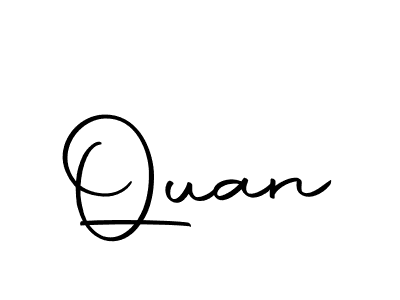 Design your own signature with our free online signature maker. With this signature software, you can create a handwritten (Autography-DOLnW) signature for name Quan. Quan signature style 10 images and pictures png
