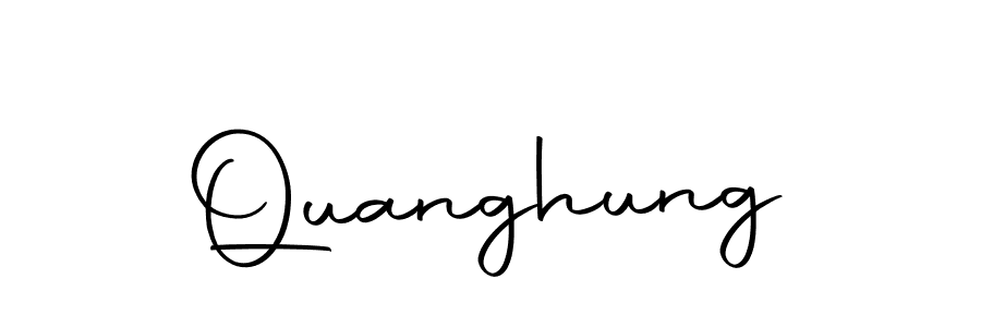 Make a short Quanghung signature style. Manage your documents anywhere anytime using Autography-DOLnW. Create and add eSignatures, submit forms, share and send files easily. Quanghung signature style 10 images and pictures png