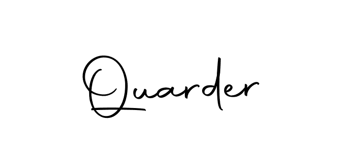 Use a signature maker to create a handwritten signature online. With this signature software, you can design (Autography-DOLnW) your own signature for name Quarder. Quarder signature style 10 images and pictures png