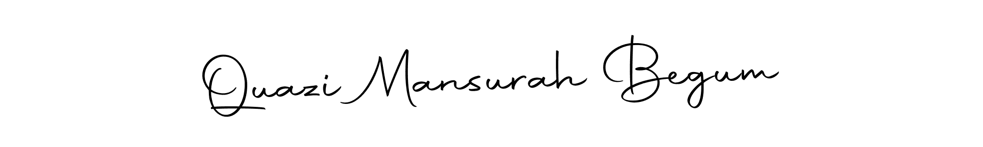 How to make Quazi Mansurah Begum name signature. Use Autography-DOLnW style for creating short signs online. This is the latest handwritten sign. Quazi Mansurah Begum signature style 10 images and pictures png