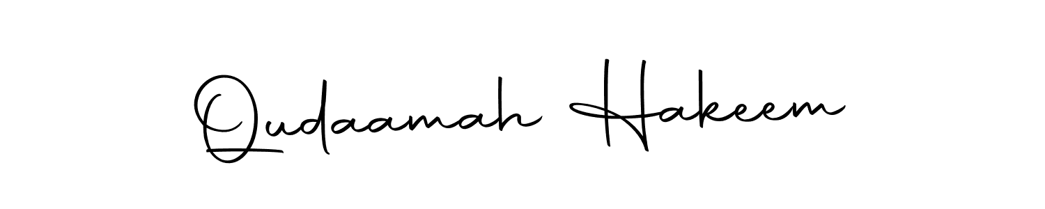 Design your own signature with our free online signature maker. With this signature software, you can create a handwritten (Autography-DOLnW) signature for name Qudaamah Hakeem. Qudaamah Hakeem signature style 10 images and pictures png
