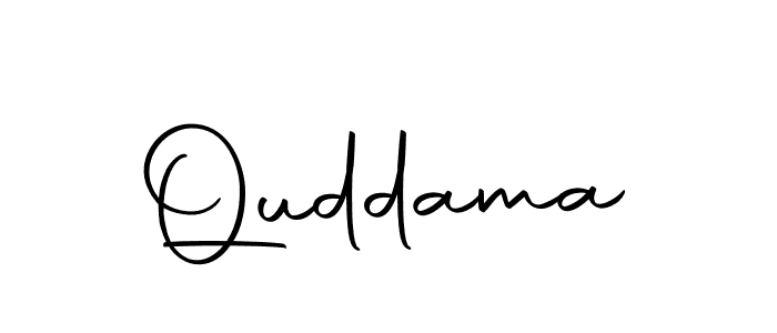 Create a beautiful signature design for name Quddama. With this signature (Autography-DOLnW) fonts, you can make a handwritten signature for free. Quddama signature style 10 images and pictures png