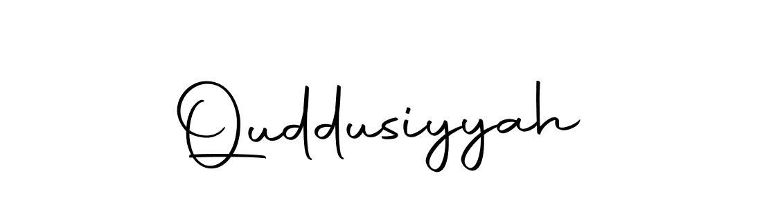Make a beautiful signature design for name Quddusiyyah. With this signature (Autography-DOLnW) style, you can create a handwritten signature for free. Quddusiyyah signature style 10 images and pictures png