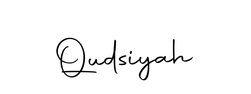 Create a beautiful signature design for name Qudsiyah. With this signature (Autography-DOLnW) fonts, you can make a handwritten signature for free. Qudsiyah signature style 10 images and pictures png