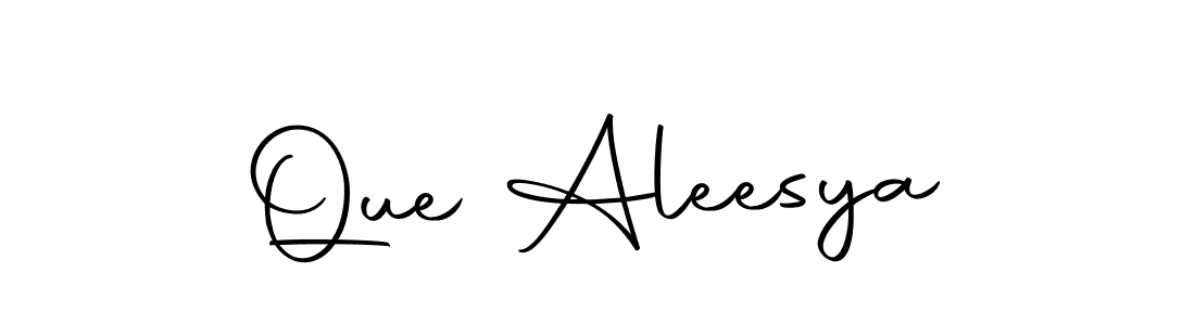 Design your own signature with our free online signature maker. With this signature software, you can create a handwritten (Autography-DOLnW) signature for name Que Aleesya. Que Aleesya signature style 10 images and pictures png