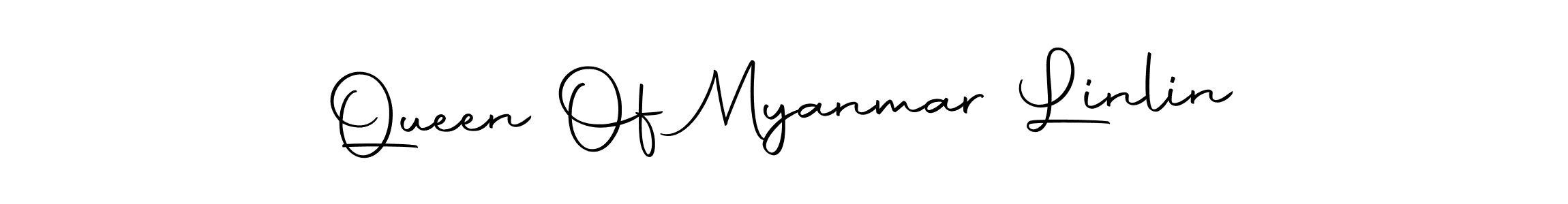 Queen Of Myanmar Linlin stylish signature style. Best Handwritten Sign (Autography-DOLnW) for my name. Handwritten Signature Collection Ideas for my name Queen Of Myanmar Linlin. Queen Of Myanmar Linlin signature style 10 images and pictures png