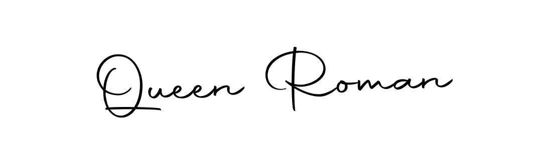 Design your own signature with our free online signature maker. With this signature software, you can create a handwritten (Autography-DOLnW) signature for name Queen Roman. Queen Roman signature style 10 images and pictures png