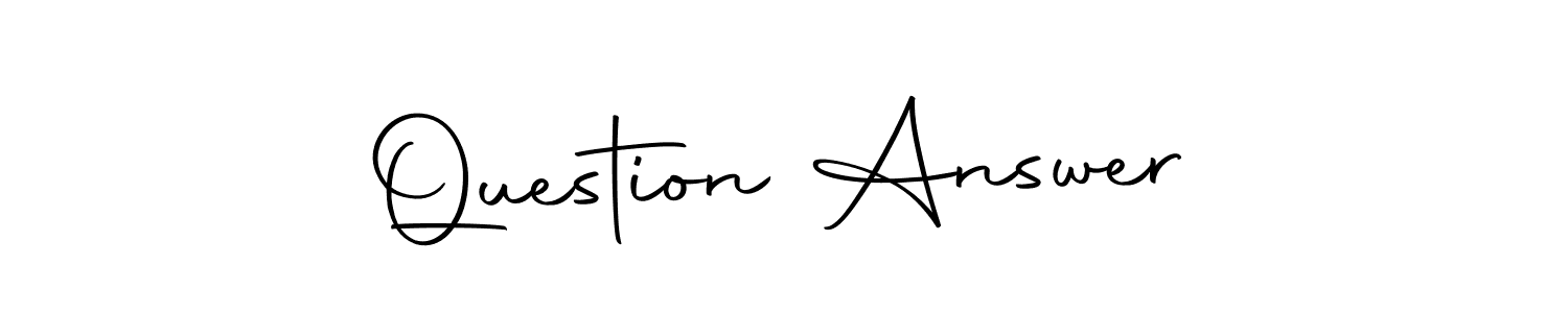 Similarly Autography-DOLnW is the best handwritten signature design. Signature creator online .You can use it as an online autograph creator for name Question Answer. Question Answer signature style 10 images and pictures png