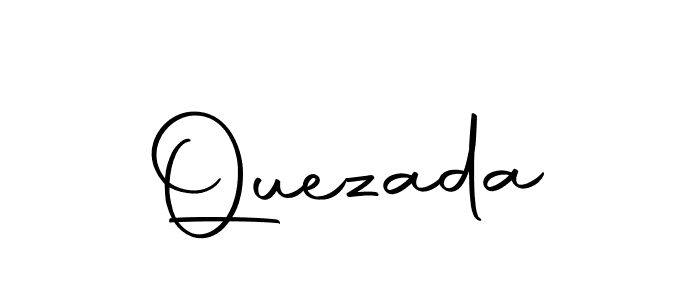 Create a beautiful signature design for name Quezada. With this signature (Autography-DOLnW) fonts, you can make a handwritten signature for free. Quezada signature style 10 images and pictures png