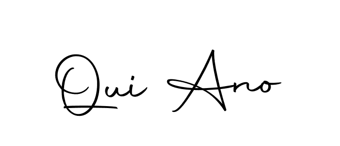 How to make Qui Ano name signature. Use Autography-DOLnW style for creating short signs online. This is the latest handwritten sign. Qui Ano signature style 10 images and pictures png