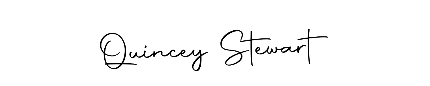 How to make Quincey Stewart name signature. Use Autography-DOLnW style for creating short signs online. This is the latest handwritten sign. Quincey Stewart signature style 10 images and pictures png